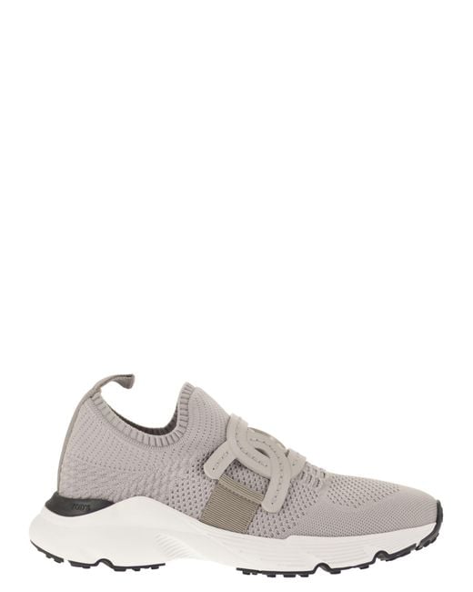 Tod's White Kate Technical Fabric Sneakers