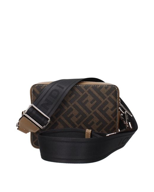 Fendi Brown Crossbody Camera Bag Fabric/Tobacco