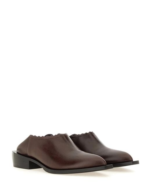 Moschino Brown Shootie Cuban Heel