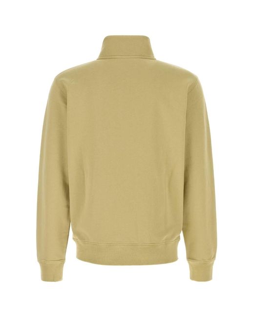 Maison Kitsuné Yellow Zip-Up Sweatshirt for men