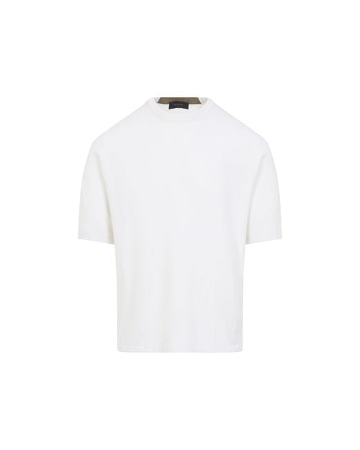 Sease White Easy Care Waffle T Shirt