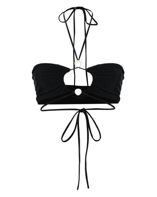 Magda Butrym Bandeau Bikinitop in het Black