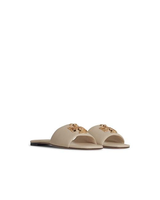 Tory Burch White 'Eleanor' Lear Slippers