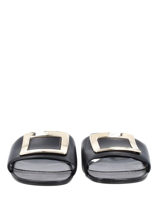 Roger Vivier White Mule Sandal Belle Leather