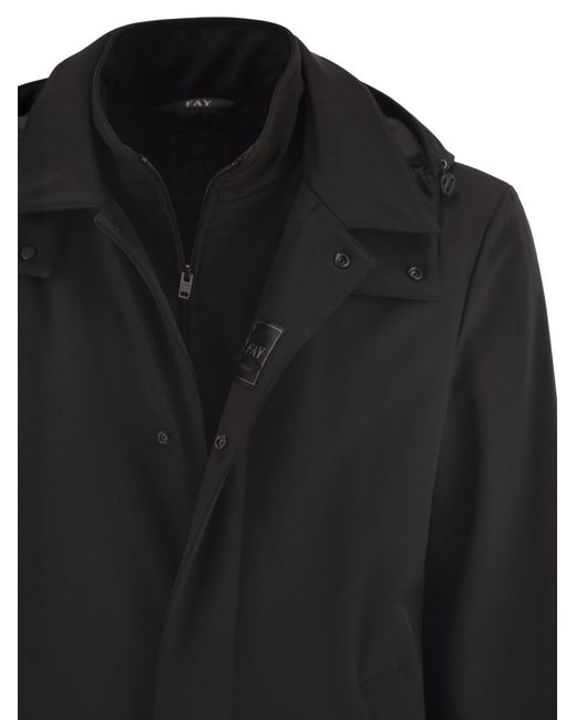 Fay Black Morning Coat Travel for men