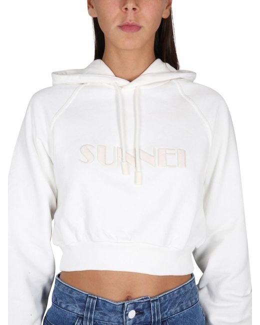 Sunnei White Hoodie