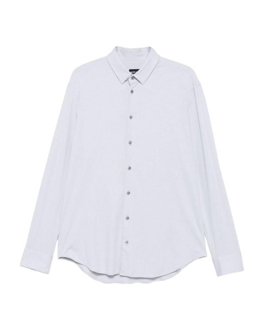 Giorgio Armani Long-Sleeved Button-Up Shirt in White für Herren