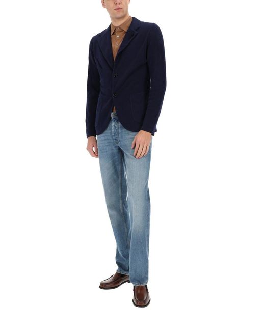Lardini Blue Knitted Jacket