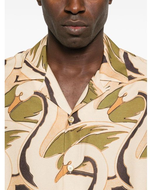 Paul Smith Natural Printed Shirt for men