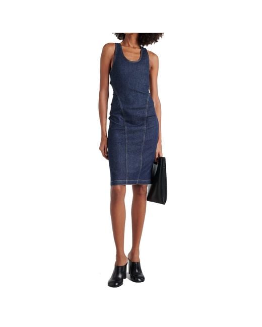 Alaïa Blue Sculpt Denim Dress