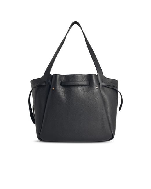 Tory Burch 'shopping Romy' Black Leather Bag