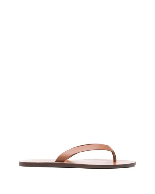 Manebí Lederen String Sandalen in het White