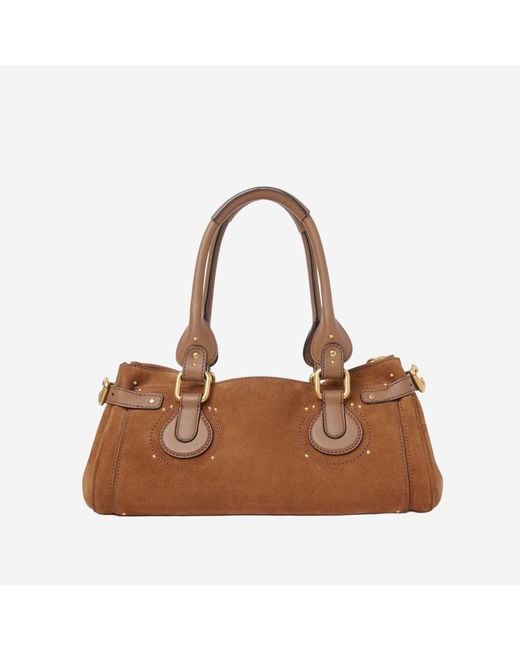 Chloé Brown Paddington Suede Bag