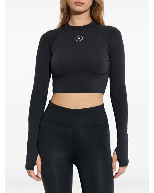 Adidas By Stella McCartney Black Tpr Ls Cr