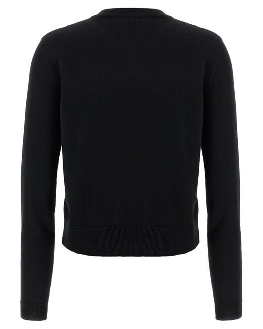Moschino Black Extrafine Virgin Wool Sweater