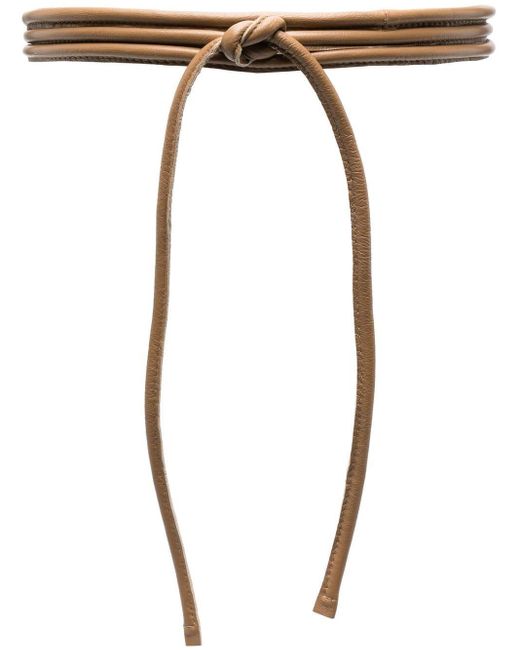 FURLING BY GIANI Brown Tie-fastening Leather Belt