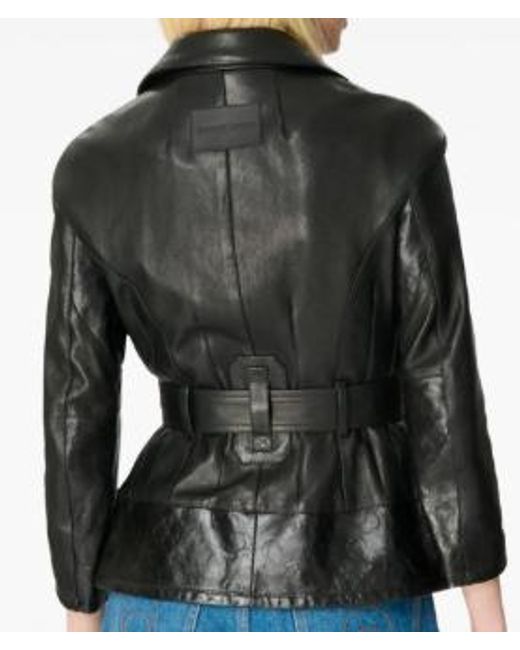 Glossy Moon Cuero Perfecto MARINE SERRE de color Black