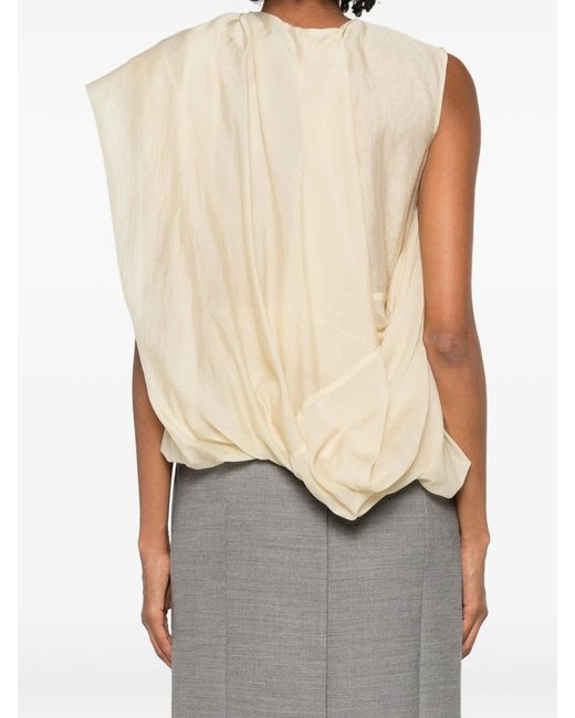 Entire studios Natural Side Drape Top Soft Tan