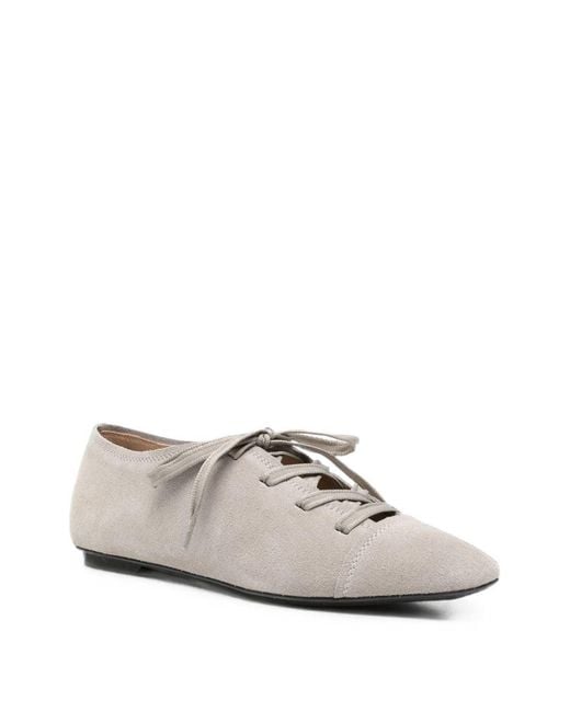 Emporio Armani White Laced Ballets