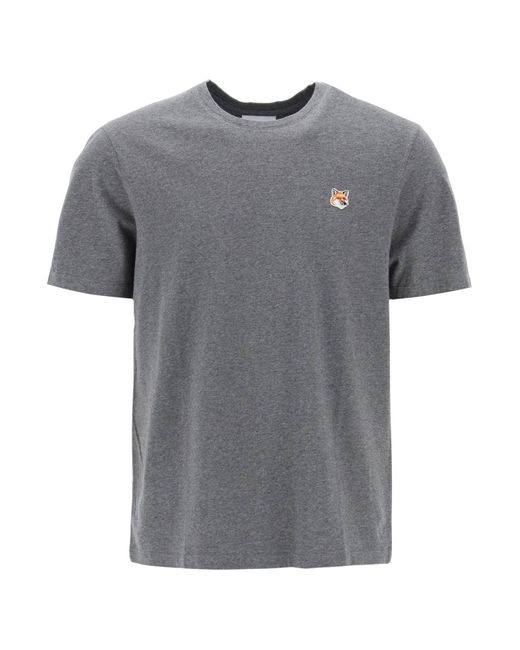 Maison Kitsuné Fox Head T -Shirt in Gray für Herren