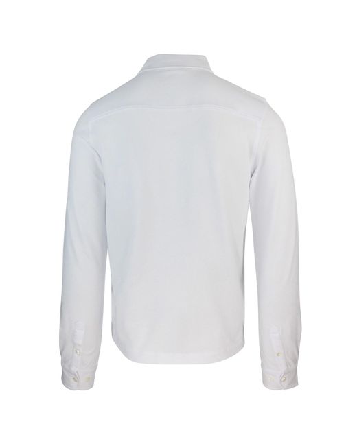K-Way White Camicia Timothee Pique Bianca