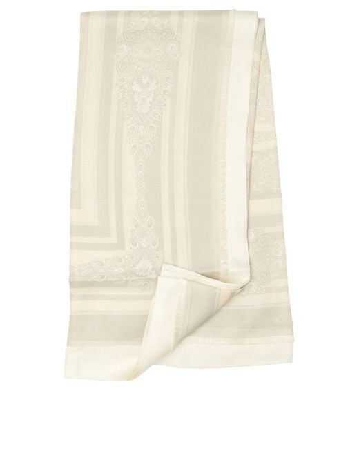 Bufanda de seda estampada Etro de color White