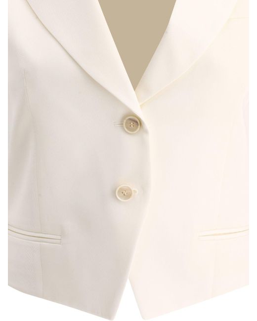 Alexander McQueen Alexander Mc Queen Single Breasted Vest in het White