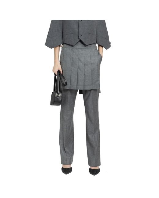 Pantalon de flanelle Fendi en coloris Gray