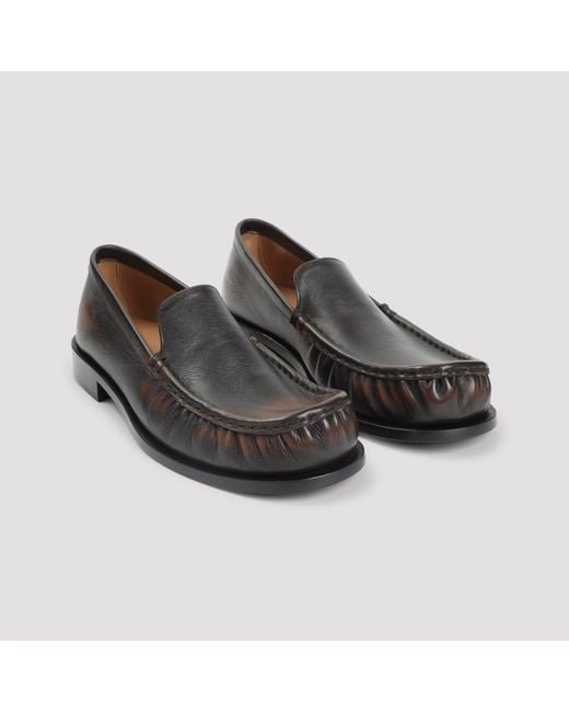 Dries Van Noten Black Calf Leather Loafers