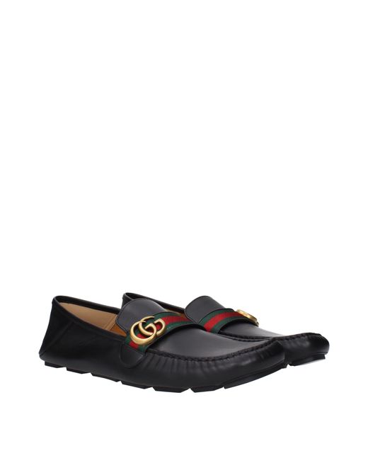 Gucci Black Mocassini Uomo Pelle Nero