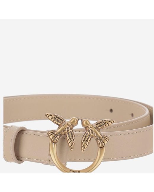 Pinko Natural Love Berry Leather Belt
