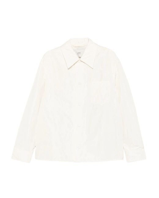 AMI White Jacket Padded Adc Overshirt