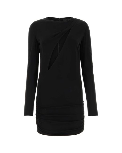 Versace Black Stretch Viscose Mini Dress