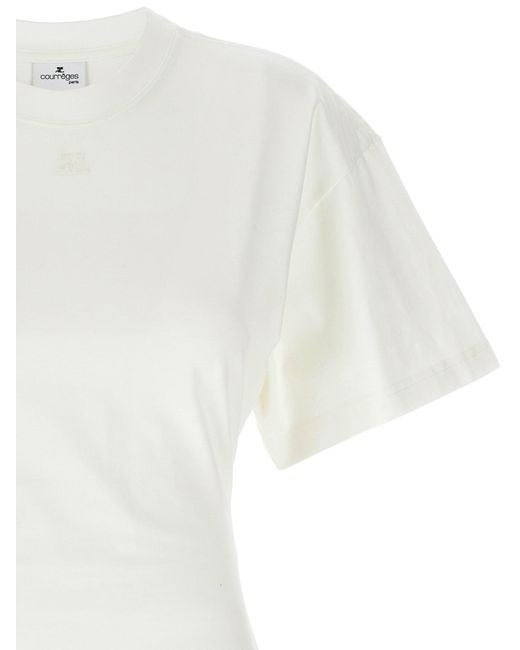 T-shirt «ajusté» des cours Courreges en coloris White