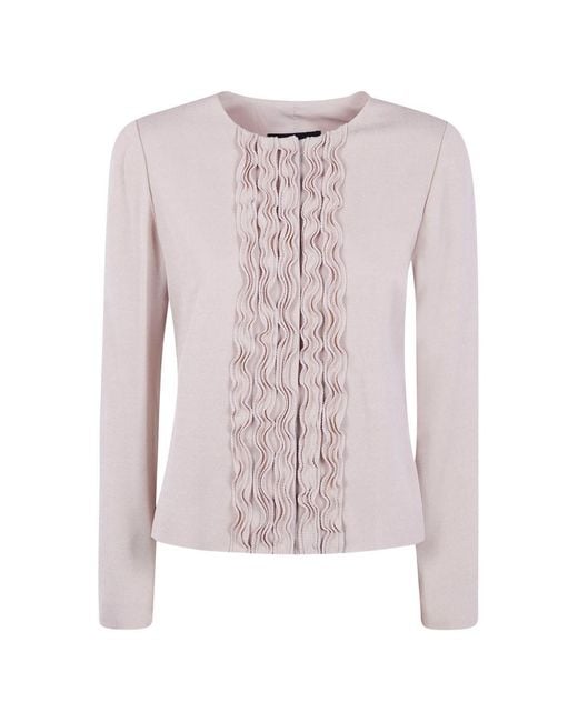 Emporio Armani Pink Ruffled Jacket