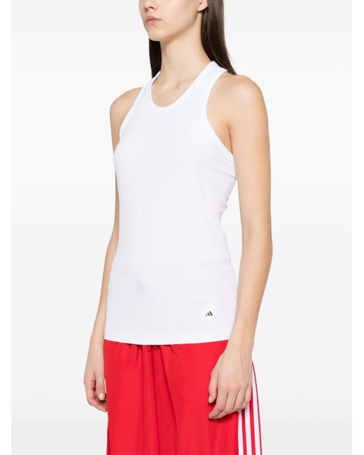 Adidas By Stella McCartney White Adidas von Stella Mc Cartney Logo Tanktop