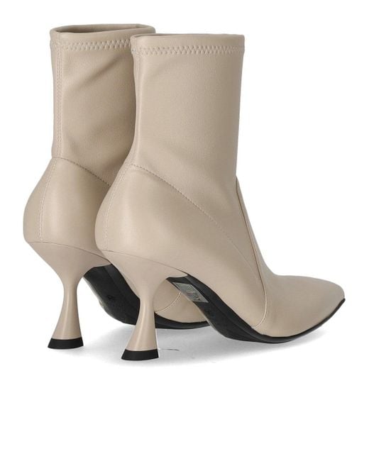 Sergio Levantesi White Junny Cream Heeled Ankle Boot