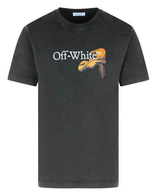Off-White c/o Virgil Abloh Black 'Cupid Arrow' Cotton T Shirt