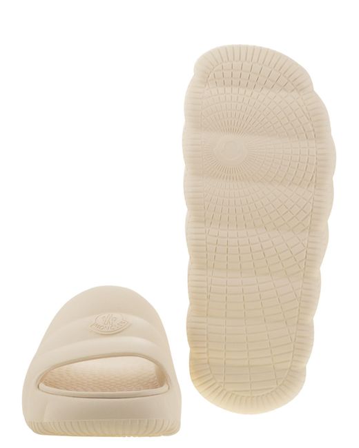 Moncler White Lilo Slipper