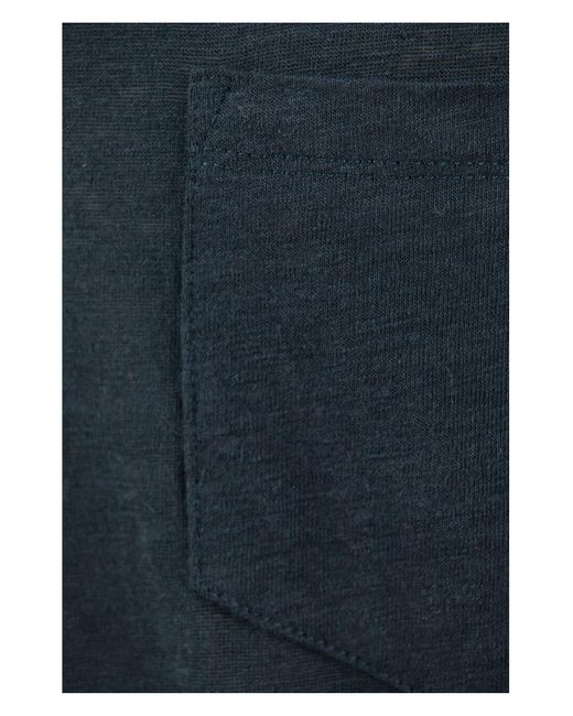 Majestuosa camisa de lino con mangas largas Majestic de color Blue