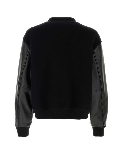 Jil Sander Black Wool Bomber Jacket for men
