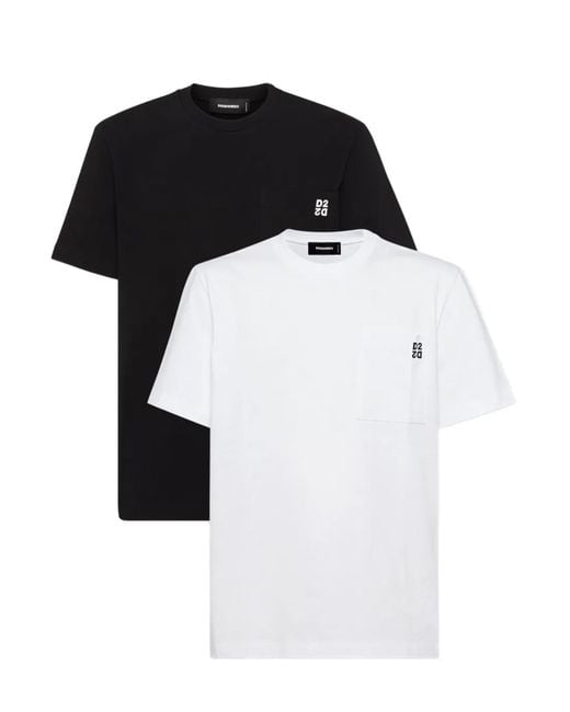 DSquared² Black T-Shirts And Polos for men
