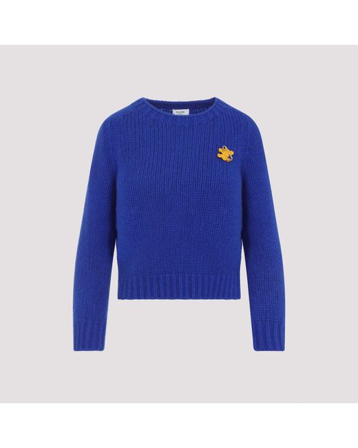 Céline Blue Crewneck Sweater