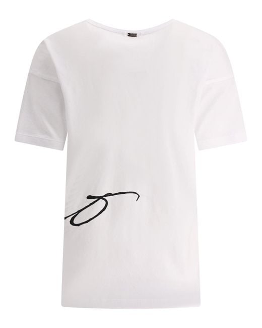 Herno White T -Shirt mit 3 D -Druck