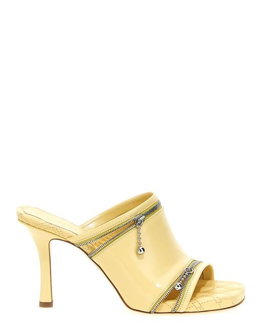 Sandales «Peep» Burberry en coloris Metallic