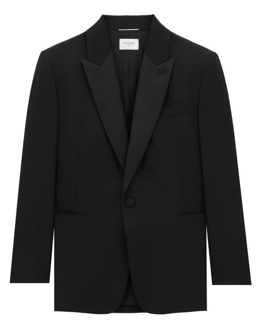 Saint Laurent Jacket Rooking Single Breasted in het Black voor heren