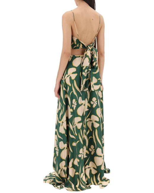 Raquel Diniz Long Silk Bali -jurk In 8 in het Green