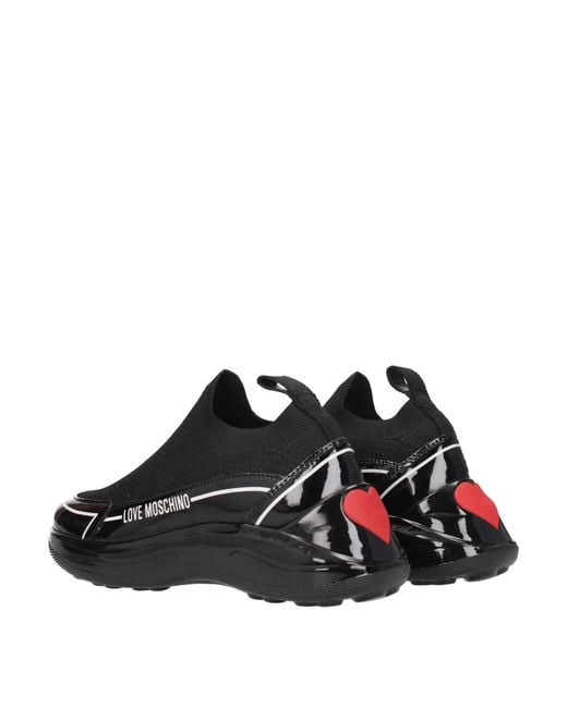 Love Moschino Black Sneakers Donna Tessuto Nero