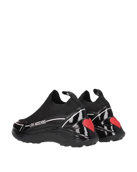 Love Moschino Black Sneakers Donna Tessuto Nero