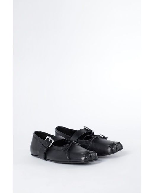 Ann Demeulemeester Black Zoey Ballerinas With Belt